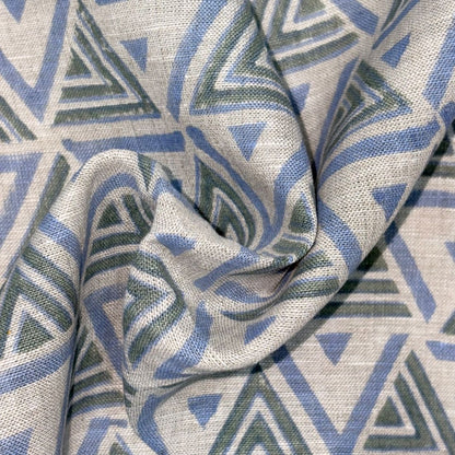 Jaadu Block Printed Linen Fabric | Upholstery & Home Décor Fabric