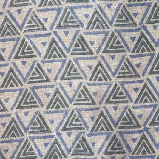 Jaadu Block Printed Linen Fabric | Upholstery & Home Décor Fabric