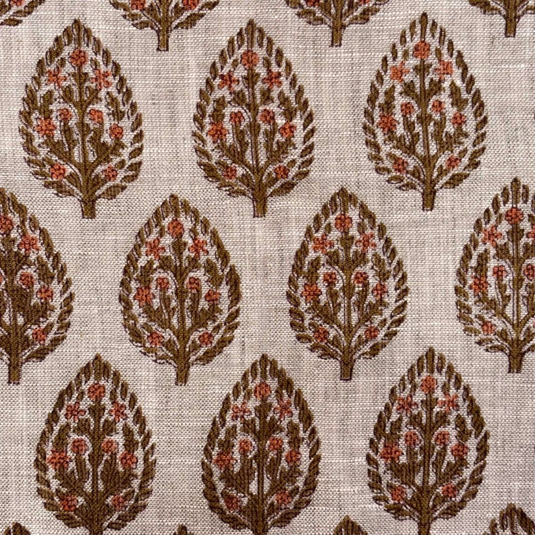 Surajmukhi Block Print Linen Fabric