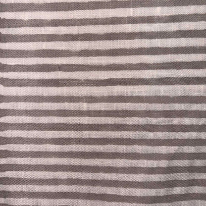 Aastha Linen 58" Block-Printed Stripe Upholstery Fabric