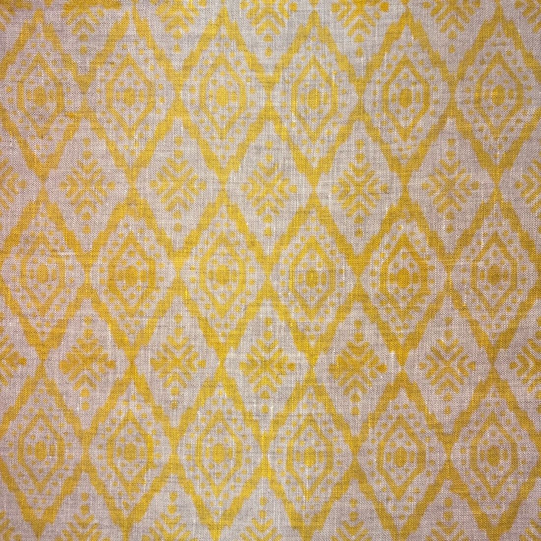 Amaah Block Printed Linen Fabric | Upholstery & Home Décor Fabric