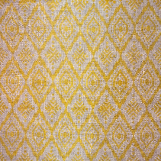 Amaah Block Printed Linen Fabric | Upholstery & Home Décor Fabric
