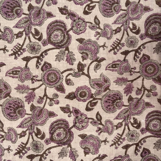 Pushkar Block Print Linen Fabric