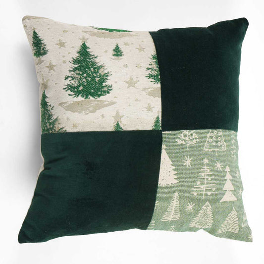 Frostyn Patch Pillow Cover | Textured Holiday Pillow | Decorative Throw Cushion
