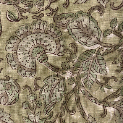 Close-up of intricate paisley pattern on fabric