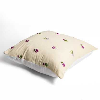  pillow with floral patterns on a white background