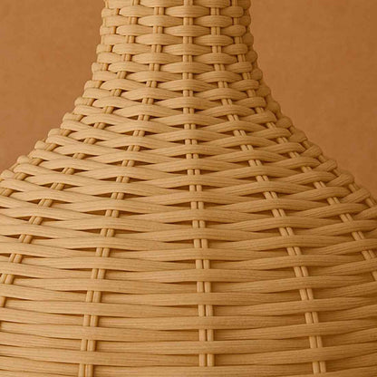 Cane Bottle Lampshade with Iron Frame