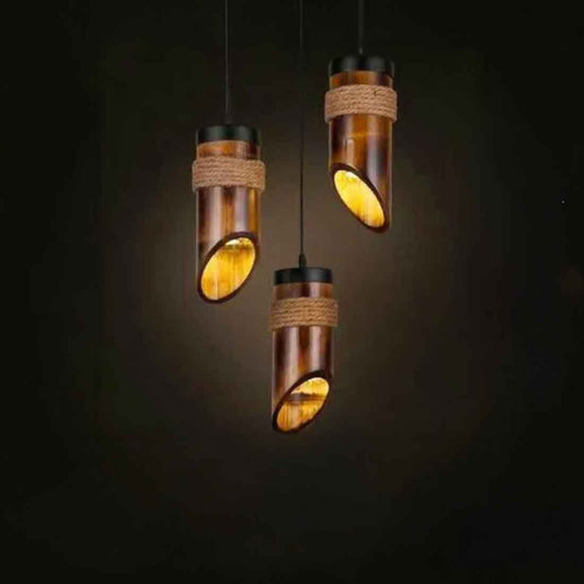 Vertical Lampshade - Set of 3 with Base Plate (With Electrical Accessories)