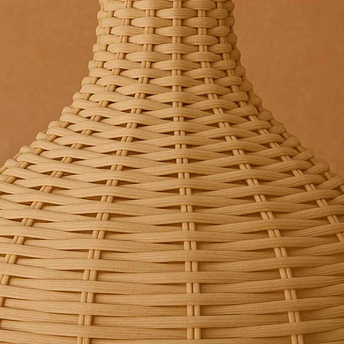 Cane Bottle Lampshade with Iron Frame