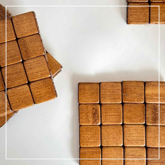 Bamboo Coaster Set - 6 pcs