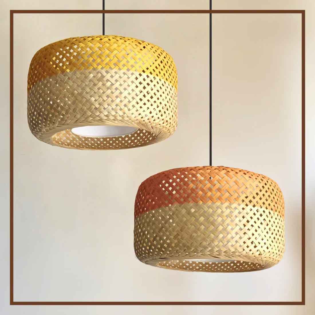 Hanging Natural Lampshade - With Diffuser Sheet (Without Electrical Accessories)