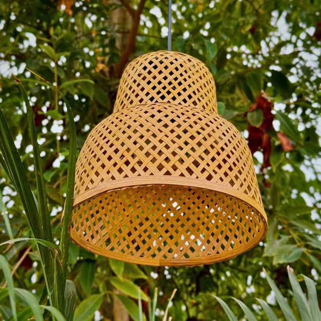 Two Tier bamboo Lampshade