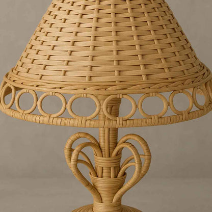 Cane Table Lamp with Holder and wire