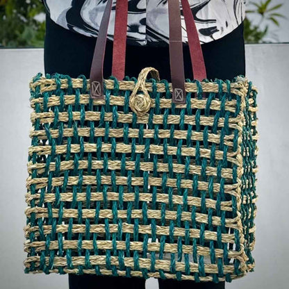 Aaranya Sabai Tote - Dual-Tone Forest Weave Bag