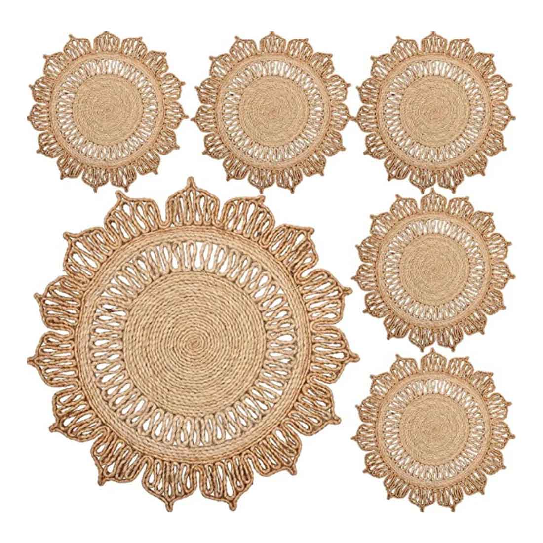 NatureWeave Coaster - 4" Handcrafted Natural Elegance