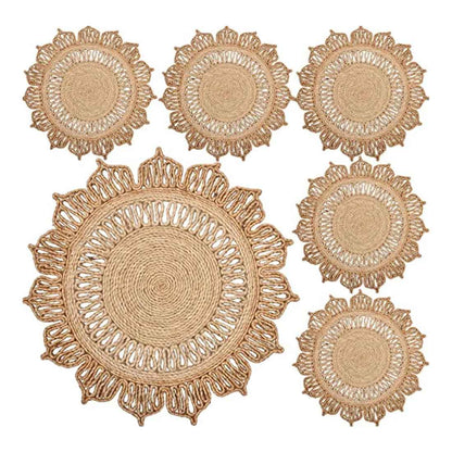 NatureWeave Coaster - 4" Handcrafted Natural Elegance