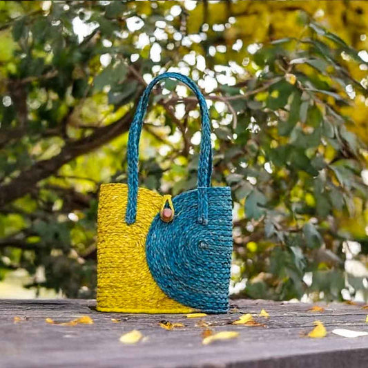 Butterfly Bloom- Handwoven Sabai Grass Bag