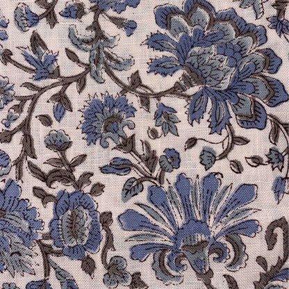 Varnika Linen 58" Block-Printed Jaal Upholstery Fabric