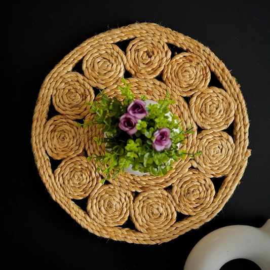 BhoomiLoop Round Jute Placemat