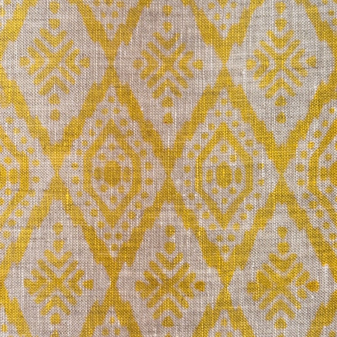 Amaah Block Printed Linen Fabric | Upholstery & Home Décor Fabric