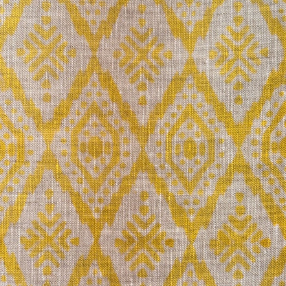 Amaah Block Printed Linen Fabric | Upholstery & Home Décor Fabric