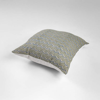 Decorative pillow with a geometric pattern on a white background