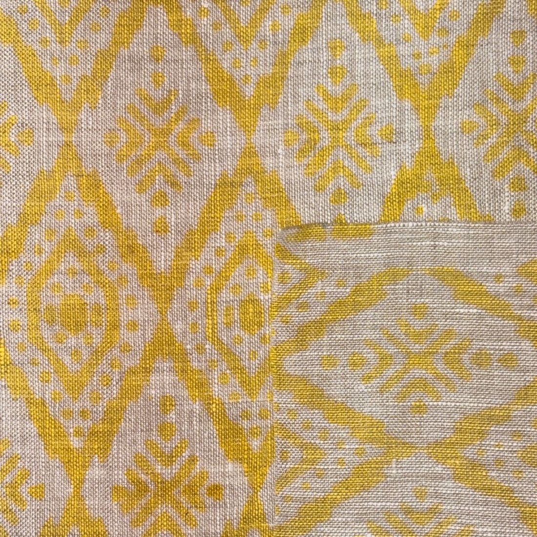 Amaah Block Printed Linen Fabric | Upholstery & Home Décor Fabric