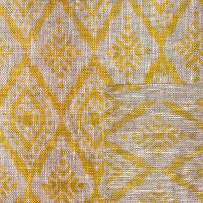 Amaah Block Printed Linen Fabric | Upholstery & Home Décor Fabric