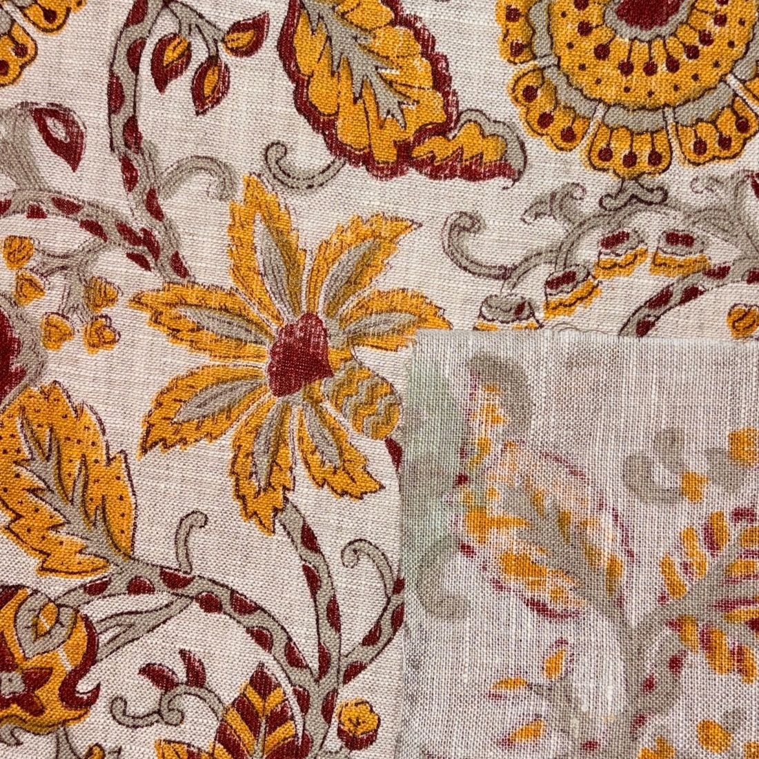 Sohni Block Printed Linen Fabric