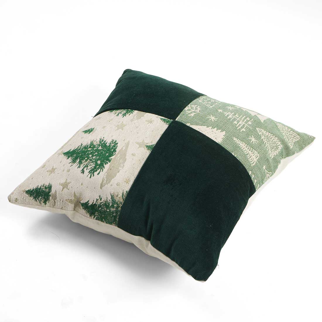 Frostyn Patch Pillow Cover | Textured Holiday Pillow | Decorative Throw Cushion