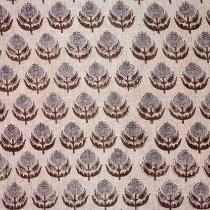Vaani Block Printed Linen Fabric | Upholstery & Home Décor Fabric