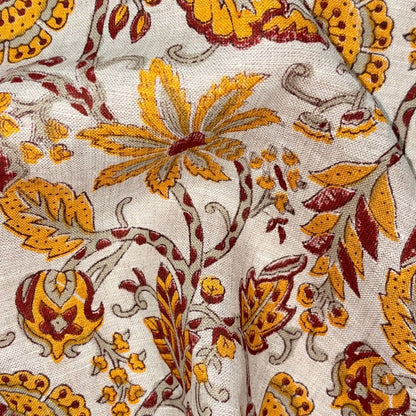Sohni Block Printed Linen Fabric