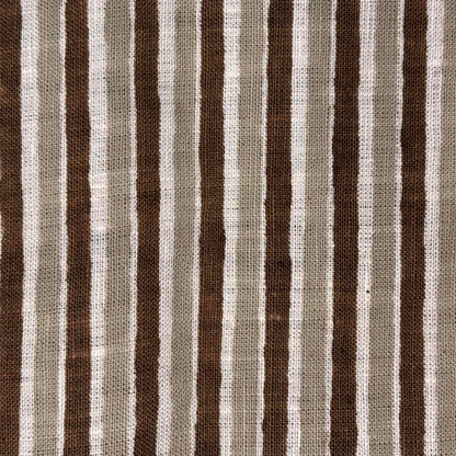 Pancham Linen 58" Block-Printed Stripe Upholstery Fabric