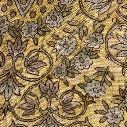 Shringarika Block Print Linen Fabric