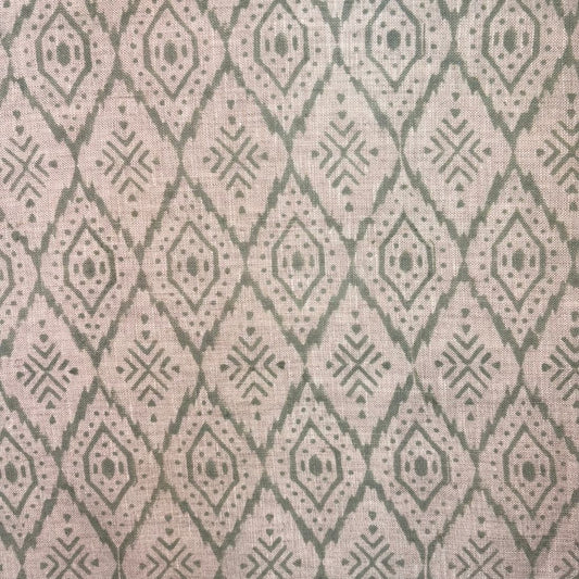 Hivra Block Printed Linen Fabric | Upholstery & Home Décor Fabric