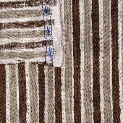 Pancham Linen 58" Block-Printed Stripe Upholstery Fabric