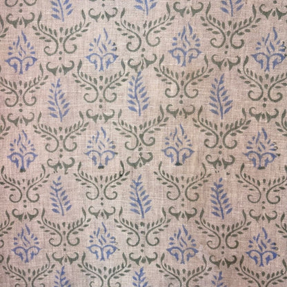 Zaari Block Printed Linen Fabric | Upholstery & Home Décor Fabric
