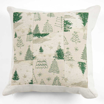 Snowlyn Patch Pillow Cover | Textured Holiday Pillow | Decorative Throw Cushion