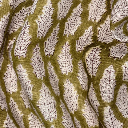 Gajju Block Printed Linen Fabric | Upholstery & Home Décor Fabric