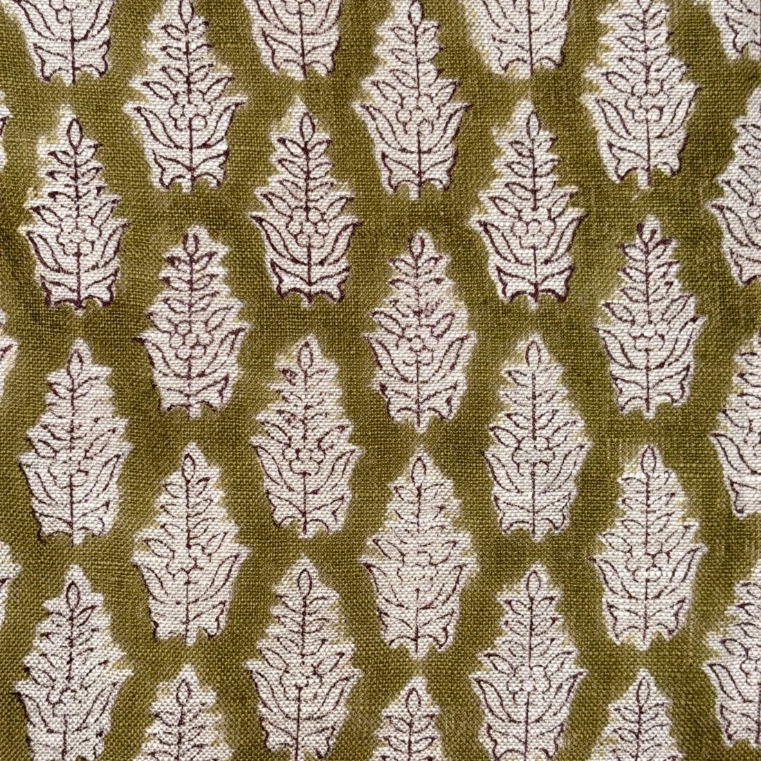Gajju Block Printed Linen Fabric | Upholstery & Home Décor Fabric