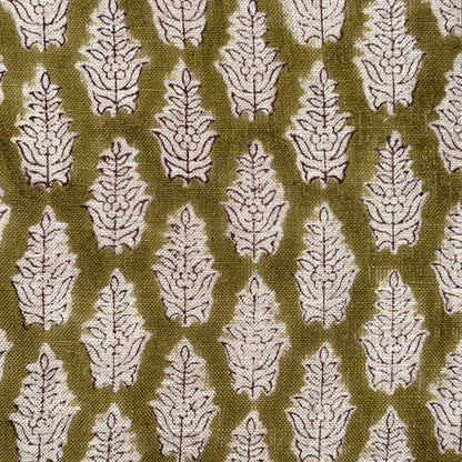 Gajju Block Printed Linen Fabric | Upholstery & Home Décor Fabric