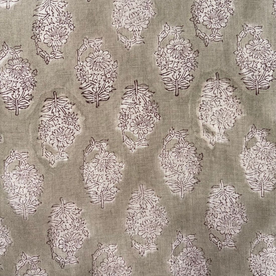 Taani Block Printed Linen Fabric | Upholstery & Home Décor Fabric