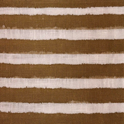 Megha Linen 58" Block-Printed Stripe Upholstery Fabric