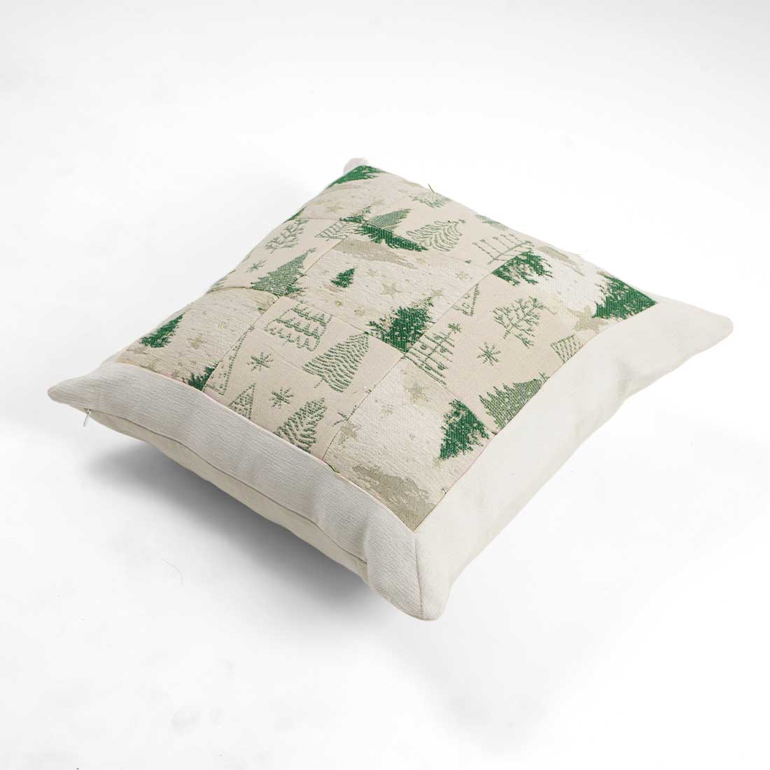 Snowlyn Patch Pillow Cover | Textured Holiday Pillow | Decorative Throw Cushion