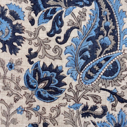 Maali Block Printed Linen Fabric | Upholstery & Home Décor Fabric