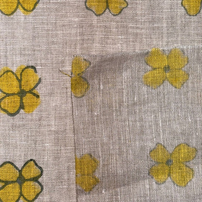 Arisa Block Printed Linen Fabric | Upholstery & Home Décor Fabric