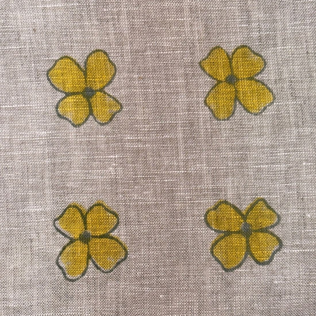 Arisa Block Printed Linen Fabric | Upholstery & Home Décor Fabric