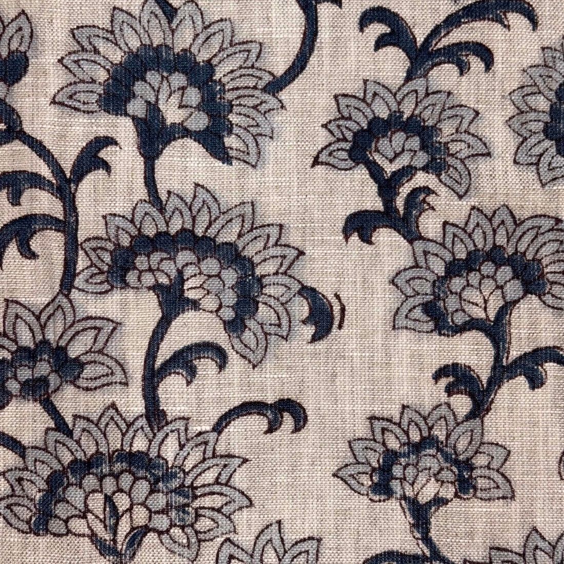 Kamal Block Print Linen Fabric