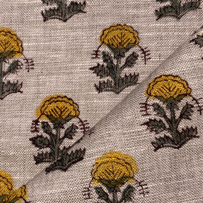 Ojasvi Block Print Linen Fabric