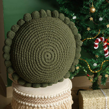 Holly Crochet Pillow Cover | Woven Home Décor | Holiday Gifting